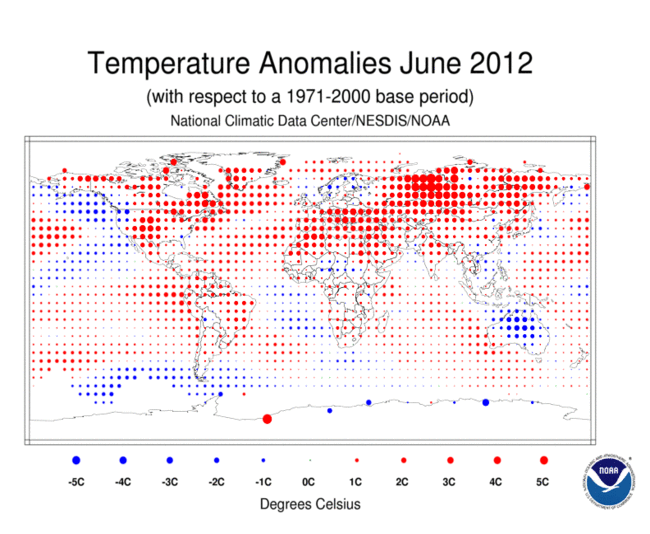 Informe climático de la Tierra. Junio de 2012